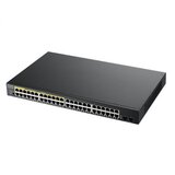 Zyxel Switch 48x1000Mbps (24xPOE) + 2xGigabit SFP, Upravljano metalno kućište (48 GbE portova), GS1900-48HPV2-EU0101F | shoptok.hr