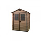 Keter Vrtna hiška Scala (236,8 x 185,8 x 227 cm, iz umetnega materiala DuoTech, nosilnost: 200 kg/m², rjava) | Shoptok.si