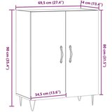 vidaXL Komoda artisan hrast 69,5x34x90 cm inženirski les | Shoptok.si