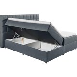 MID.YOU POSTELJA Z VZMETNICO 180 cm x 200 cm , tekstil, leseni material antracit | Shoptok.si