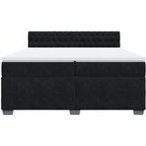  Krevet s oprugama i madracem crni 200x200 cm baršunasti | shoptok.hr