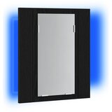  LED kupaonski ormarić s ogledalom crni hrast 40x12x45 cm inženjerski drvo | shoptok.hr