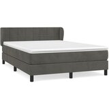 The Living Store Box spring posteljni z vzmetnico temno siv 140x190 cm žamet - Box Spring Postelja, (21490923) | Shoptok.si