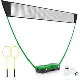 Igrače in hobi > Zunanja igrala Stojalo za badminton mrežo, prenosna igra za badminton z loparji, komplet za badminton, zelene barve Cene