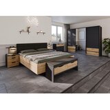 Premium Living Nočna Omarica Karpo, Siva, Barva Hrasta, Osvetlitev | Shoptok.si