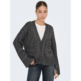 Only Pletena jopa 'ONLElsie' temno siva / transparentna | Shoptok.si