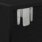 vidaXL TV kabinet Črn Inženirski les 100 x 31 x 25.5 cm Gladko drsenje | Shoptok.si