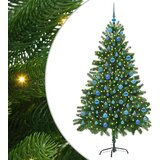 vidaXL Božično drevo med 300 LED z stojalom Zelena 180 cm PE | Shoptok.si