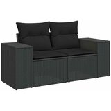  7-dijelni set vrtnih sofa od poliratana s jastucima crni | shoptok.hr