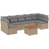  8-dijelni set vrtnih sofa od poliratana s jastucima bež | shoptok.hr