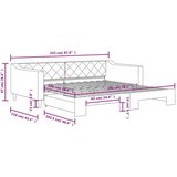  Izvlečna dnevna postelja taupe 100x200 cm blago, (20929892) | Shoptok.si