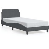 Furnova Posteljni okvir brez vzmetnice temno siv 90x190 cm žamet, (21935135) | Shoptok.si
