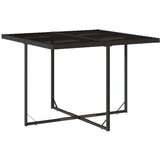 vidaXL 9-dijelni vrtni blagovaonski set s jastucima crni od poliratana | shoptok.hr