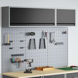  5-delna omara za orodje in set pegboard na steni, črna kovina, (22048518) Cene