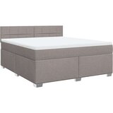 vidaXL Krevet s oprugama i madracem smeđesivi 180x200 cm tkanina | shoptok.hr