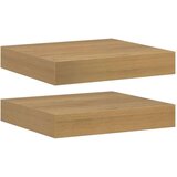  Polica na zidu 2 pcs Smeđa 23 x 23 5 x 4 cm Konstruirano drvo | shoptok.hr