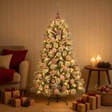  Umjetno božićno drvce s pomičnim granama i kuglicama 150 cm | shoptok.hr