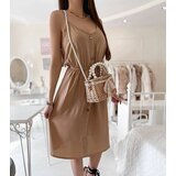 Gemre Beige Aubin spaghetti strap dress | ePonuda.com