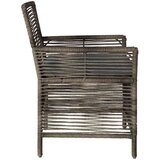  Zunanja stolica z blazino 2 pcs Siva in temno siva poli ratan, (5000273073) | Shoptok.si