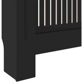 vidaXL Pokrov radiatorja 2 pcs Črna 205x20.5x81.5cm Konstruiran les | Shoptok.si