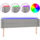 The Living Store led posteljno vzglavje svetlo sivo 163x16x78/88 cm blago - led vzglavje, (21418757) | Shoptok.si