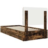  Okvir za krevet s ladicama Dimljeni hrast 100 x 200 cm | shoptok.hr