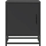  Noćni ormarić crni 40x31x50 cm Konstruirano drvo i metal | shoptok.hr