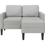 SOFA 2-sjed s ležaljkom u obliku slova L oblak siva 125 cm | shoptok.hr