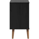  Noćni ormar s ladicama Crna 40 x 35 x 65 cm Masivna borovina | Eponuda.ba