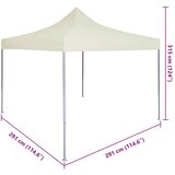 Šator za svadbe - šator za zabave Krema 291 x 291 x 315 cm Oxford tkanina | shoptok.hr