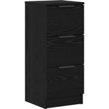 vidaXL Ormarić / Komoda s ladicama 3 pcs Crni hrast 121 x 30 x 70 cm | shoptok.hr