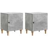  Nočna omarica 2 pcs Betonsko siva 43 x 34,5 x 50 cm, (5000233386) | Shoptok.si
