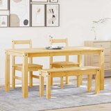 vidaXL 4 kosi jedilnega kompleta panama masivni les borovega lesa | Shoptok.si
