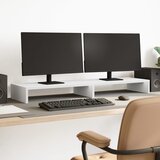  Stalak za monitor bijeli 100 x 27 x 10 cm od konstruiranog drva | shoptok.hr