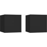 vidaXL Nočne omarice 2 kosa črne 30,5x30x30 cm iverna plošča Cene