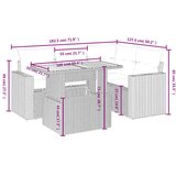  5-dijelni vrtni set sofa s jastucima bež od poliratana | shoptok.hr