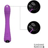 Sex HD Sunshine - vibrator G-točke s žljebovima na baterije (ljubičasti) | shoptok.hr