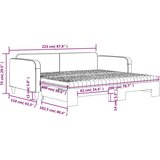  Dnevni krevet na razvlačenje svjetlosivi 100x200 cm od tkanine | shoptok.hr