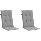  Jastuci za vrtne stolice 2 kom sivi 120 x 50 x 3 cm od tkanine | Eponuda.com