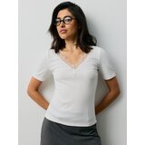 Sinsay Rebrasta bluza s čipkastim obrubom | shoptok.hr