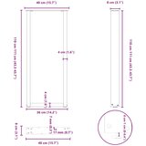 Noge za barski stol U-oblika 2 kom Bijele 40 x (110-111) cm Čelik | shoptok.hr
