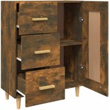  Komoda boja dimljenog hrasta 69,5x34x90 cm konstruirano drvo | shoptok.hr
