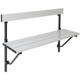 Sypro Zložljiva stenska klop, preklopna, dolžina do 1200 mm, z leseno oblogo | Shoptok.si