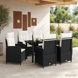  Set stolića za sofu s jastukom 7 pcs Crna i krem-bijela | Eponuda.ba