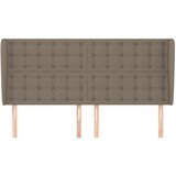  Uzglavlje s ušima smeđesivo 183x23x118/128 cm od tkanine | shoptok.hr