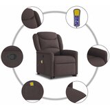  Masažni naslonjač na podizanje tamnosmeđi od tkanine | shoptok.hr
