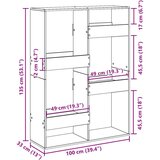  Regal za knjige boja hrasta 100x33x135 cm konstruirano drvo | shoptok.hr