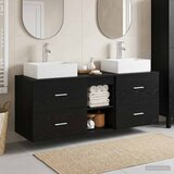  Set ormarića za kupaonicu 3 kom. Crna 49,5 x 41 x 62,5 cm | shoptok.hr