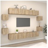  8-dijelni set TV ormarića boja hrasta sonome konstruirano drvo | shoptok.hr