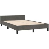  Posteljni okvir z vzglavjem temno siv 120x200 cm žamet, (20735444) | Shoptok.si